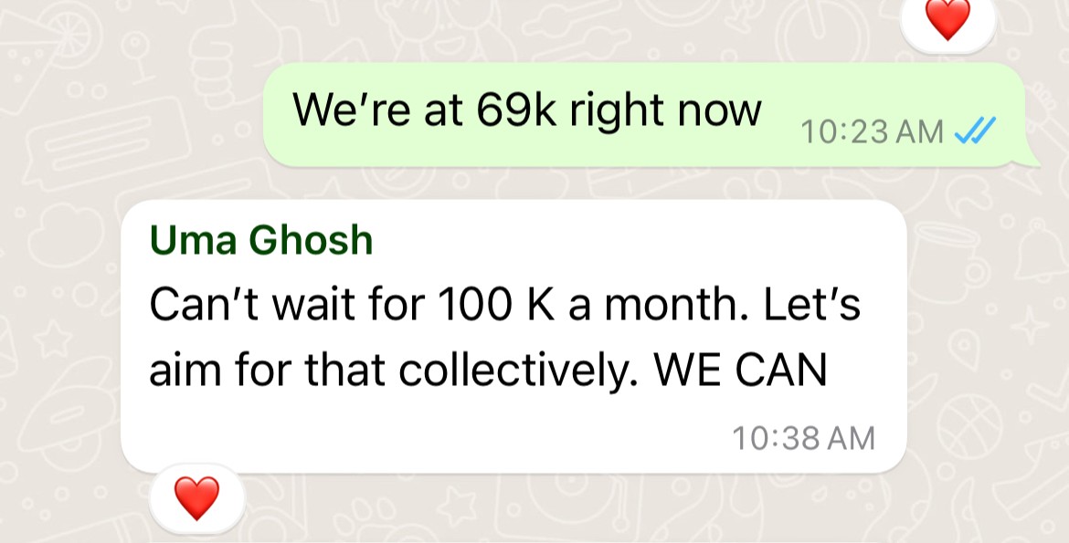 Client message — real result
